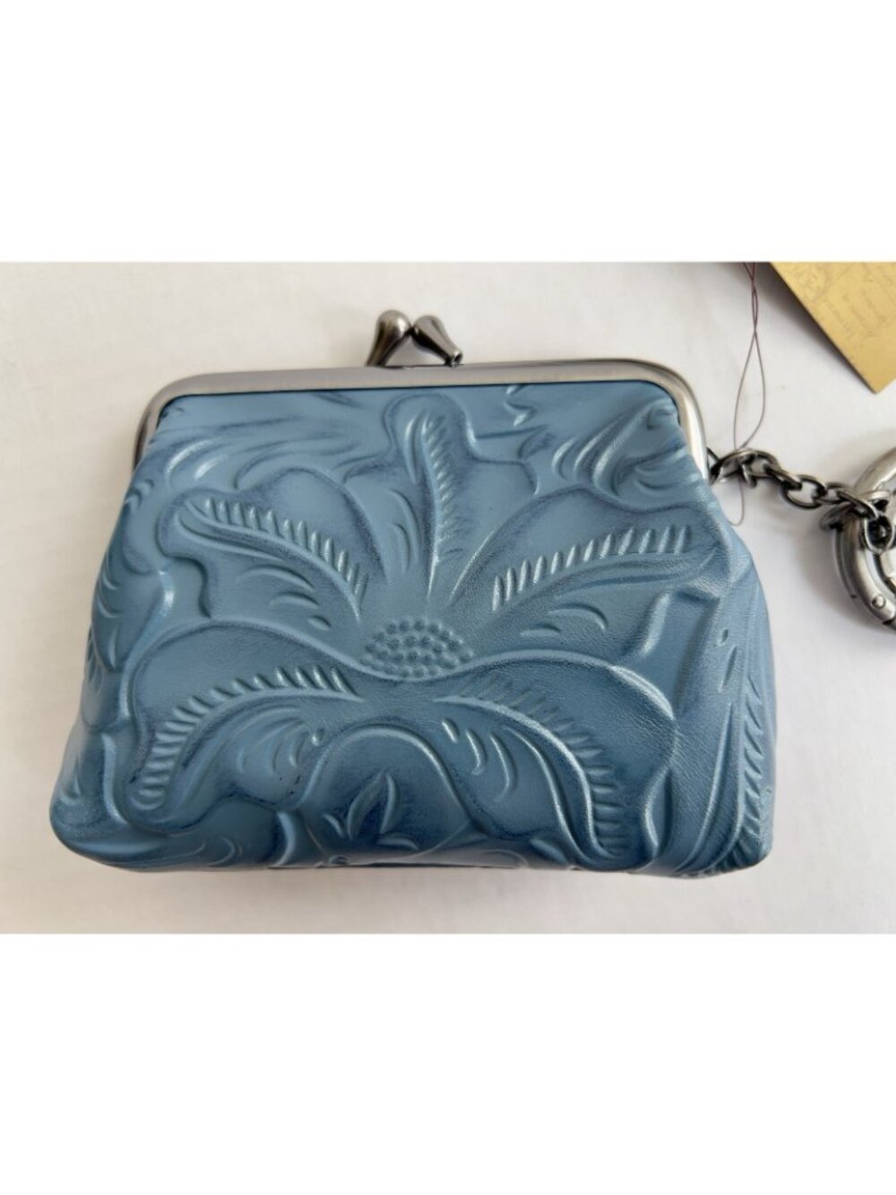 Patricia Nash Gracchi Tooled Leather Satchel & Matching Coin Purse NEW - Picture 16 of 16